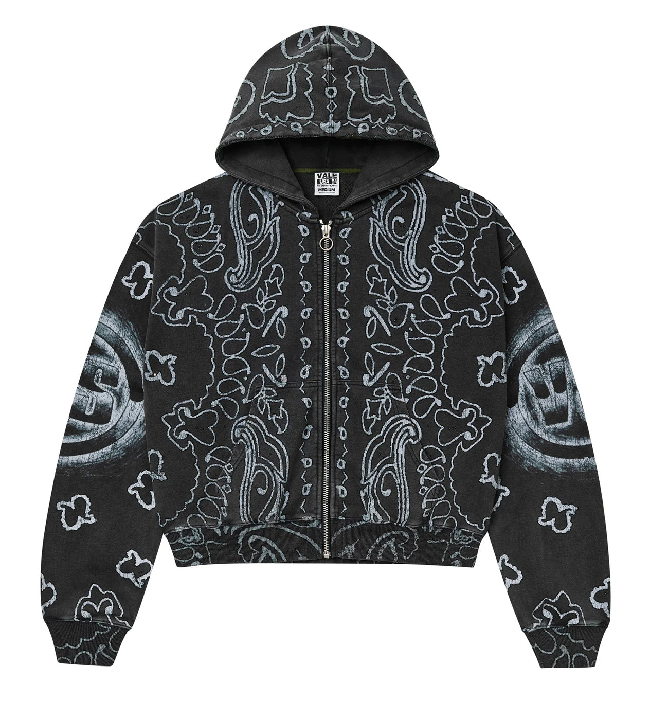Vale Forever Flag Zip Up Hoodie Black
