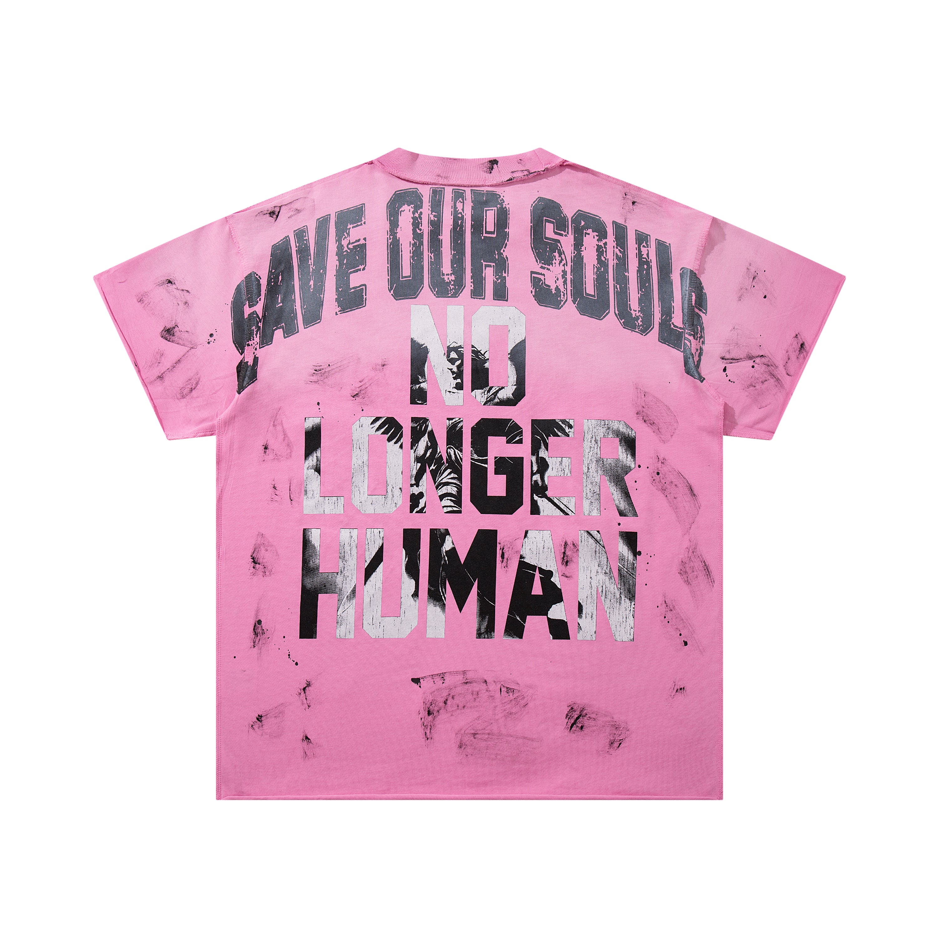 Rare Peace No Longer Human Angel Graphic Streetwear Short Sleeve Tee